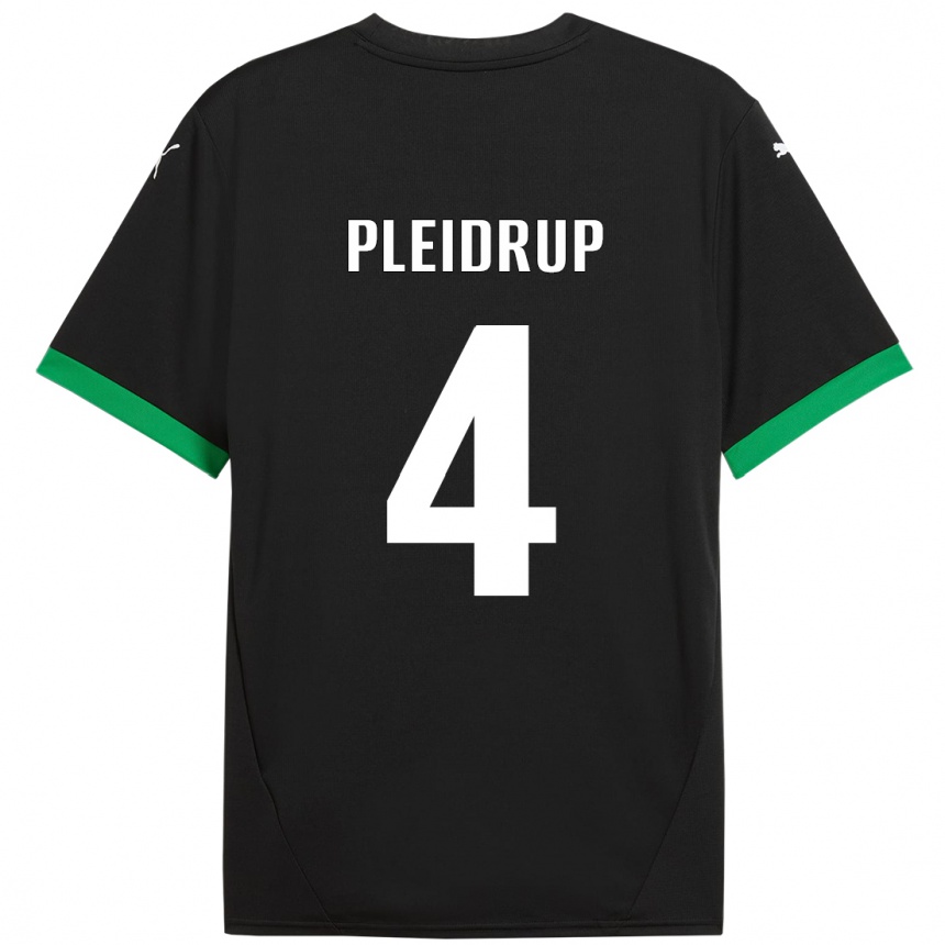 Vaikiškas Caroline Pleidrup #4 Juoda Tamsiai Žalia Namų Marškinėliai 2024/25 T-Shirt