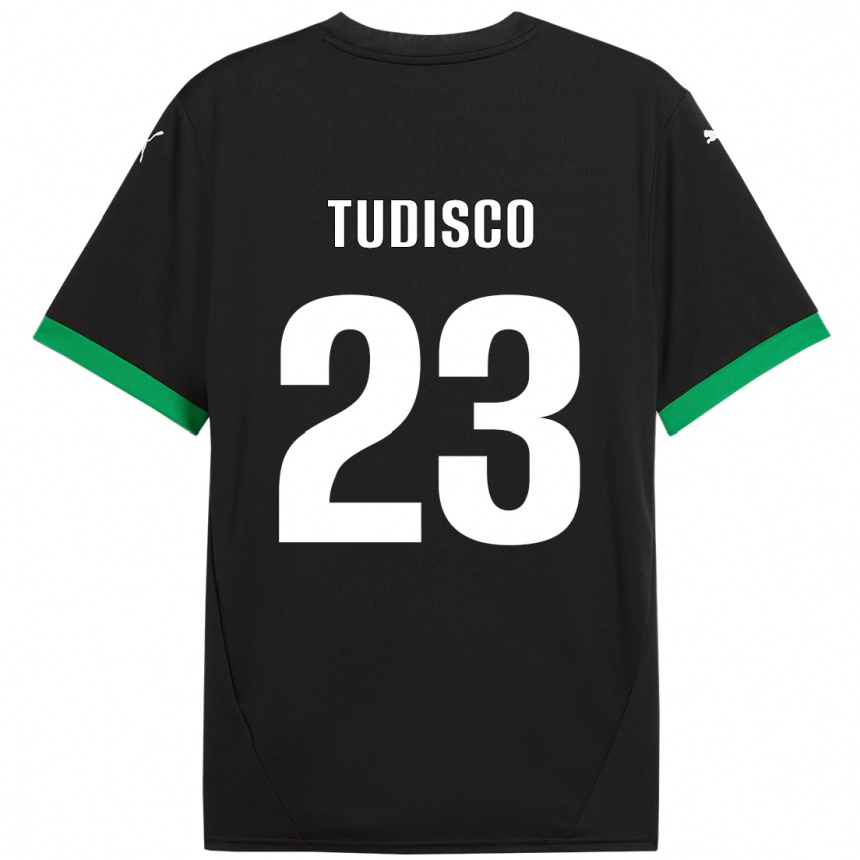 Vaikiškas Giorgia Tudisco #23 Juoda Tamsiai Žalia Namų Marškinėliai 2024/25 T-Shirt