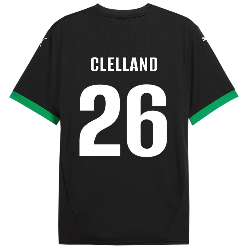 Vaikiškas Lana Clelland #26 Juoda Tamsiai Žalia Namų Marškinėliai 2024/25 T-Shirt