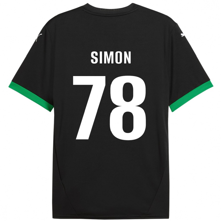 Vaikiškas Bénédicte Simon #78 Juoda Tamsiai Žalia Namų Marškinėliai 2024/25 T-Shirt