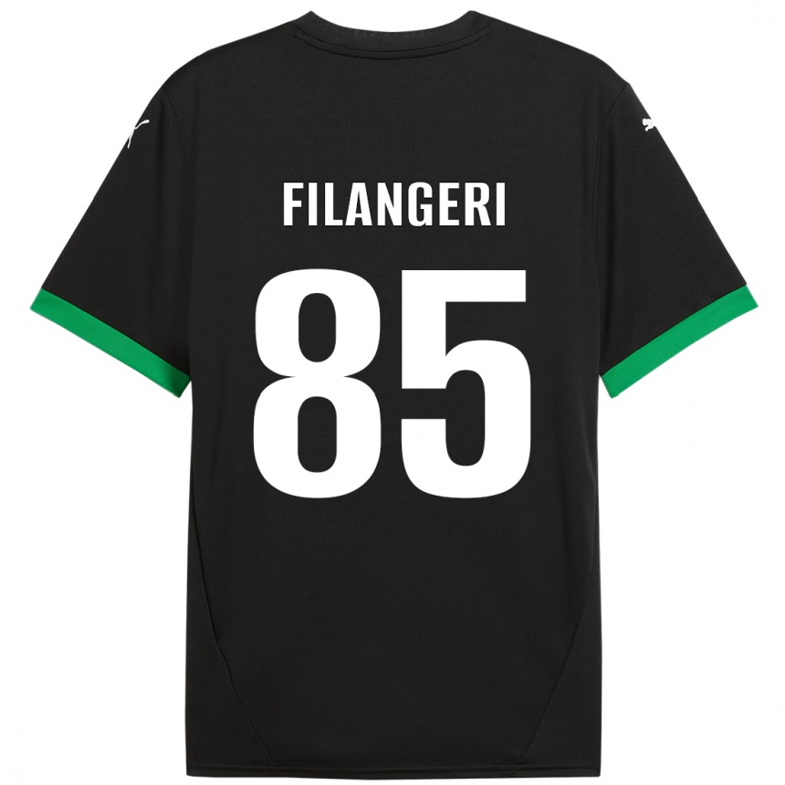 Vaikiškas Maria Luisa Filangeri #85 Juoda Tamsiai Žalia Namų Marškinėliai 2024/25 T-Shirt