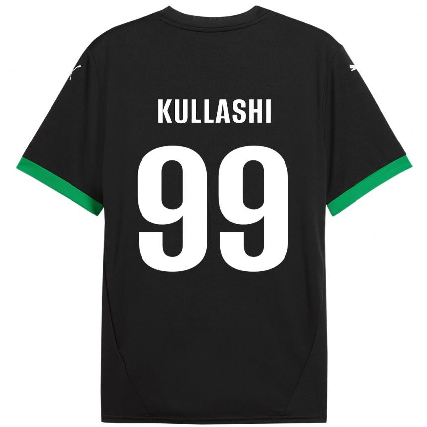 Vaikiškas Loreta Kullashi #99 Juoda Tamsiai Žalia Namų Marškinėliai 2024/25 T-Shirt