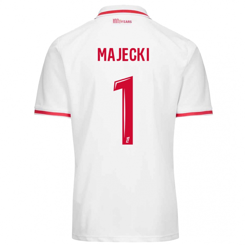 Vaikiškas Radoslaw Majecki #1 Balta Raudona Namų Marškinėliai 2024/25 T-Shirt