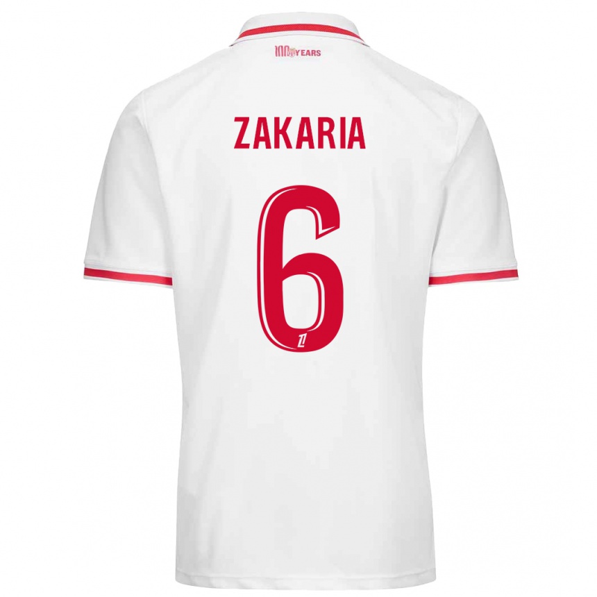 Vaikiškas Denis Zakaria #6 Balta Raudona Namų Marškinėliai 2024/25 T-Shirt