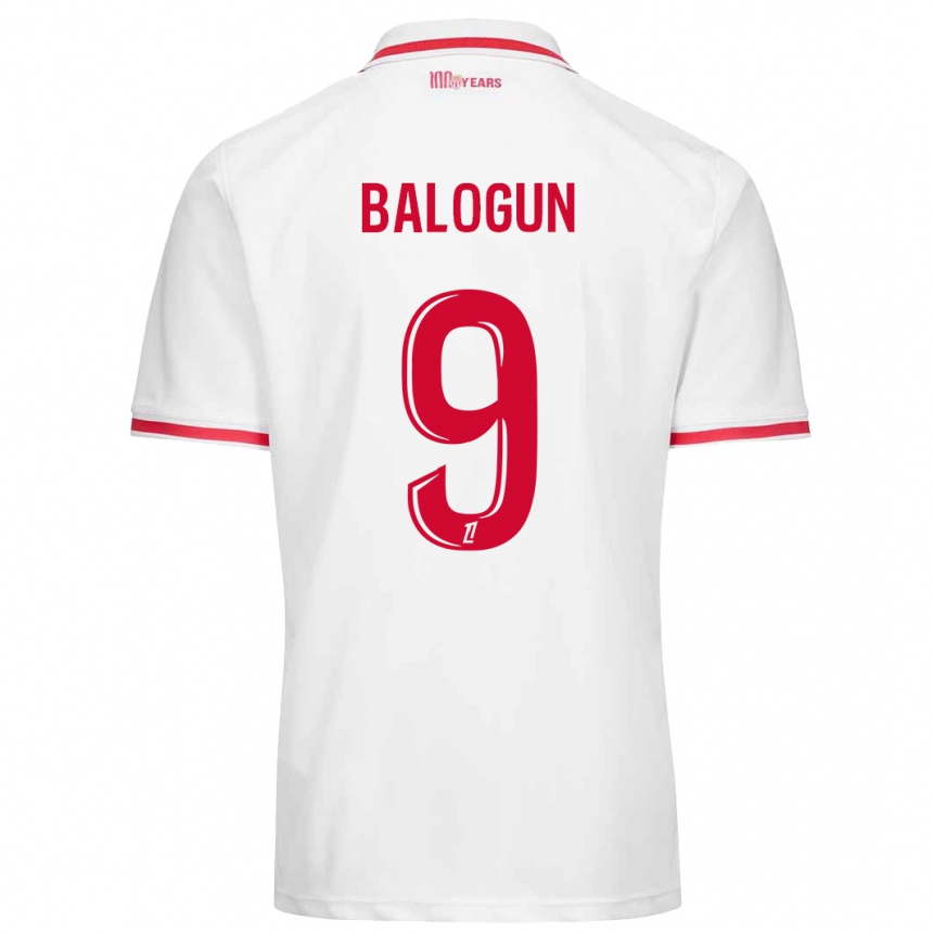 Vaikiškas Folarin Balogun #9 Balta Raudona Namų Marškinėliai 2024/25 T-Shirt