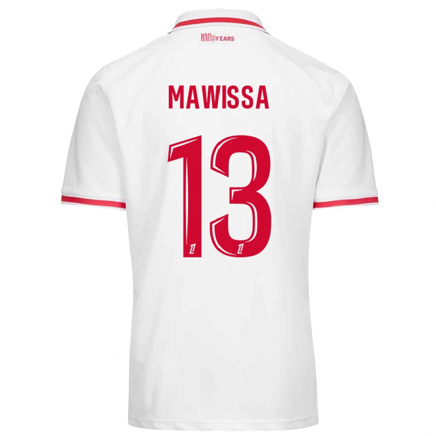 Vaikiškas Christian Mawissa Elebi #13 Balta Raudona Namų Marškinėliai 2024/25 T-Shirt