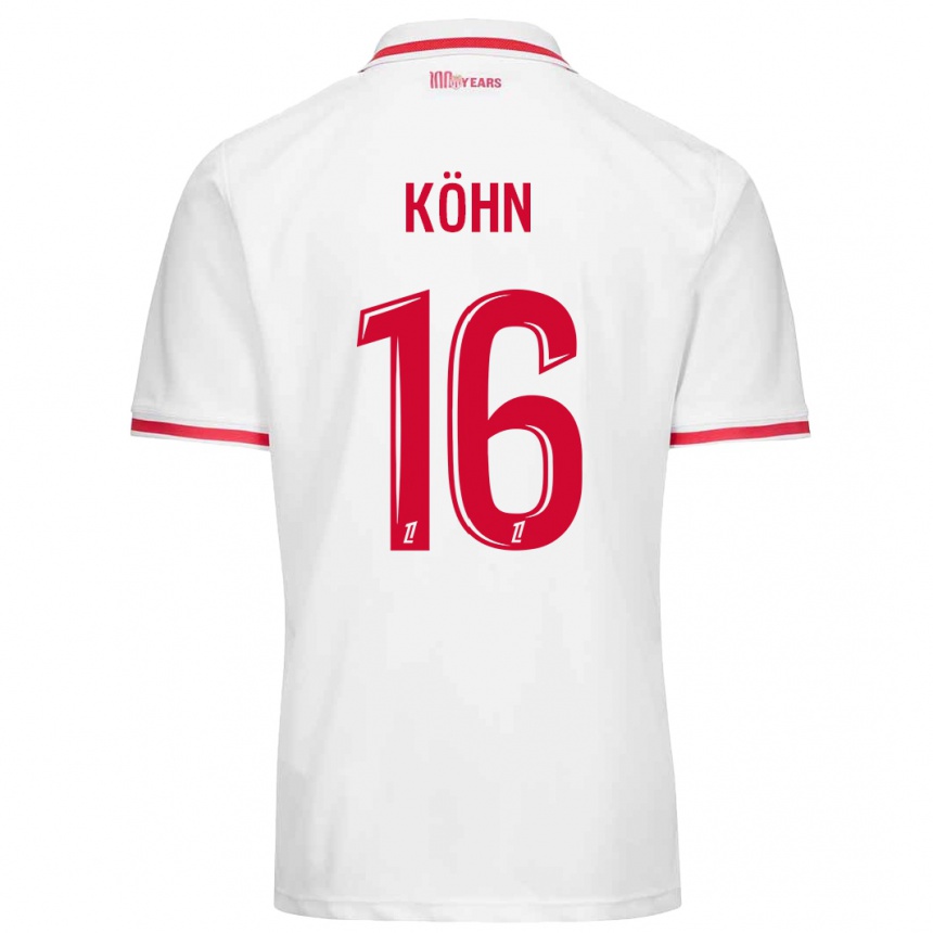 Vaikiškas Philipp Köhn #16 Balta Raudona Namų Marškinėliai 2024/25 T-Shirt