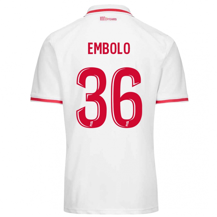 Vaikiškas Breel Embolo #36 Balta Raudona Namų Marškinėliai 2024/25 T-Shirt