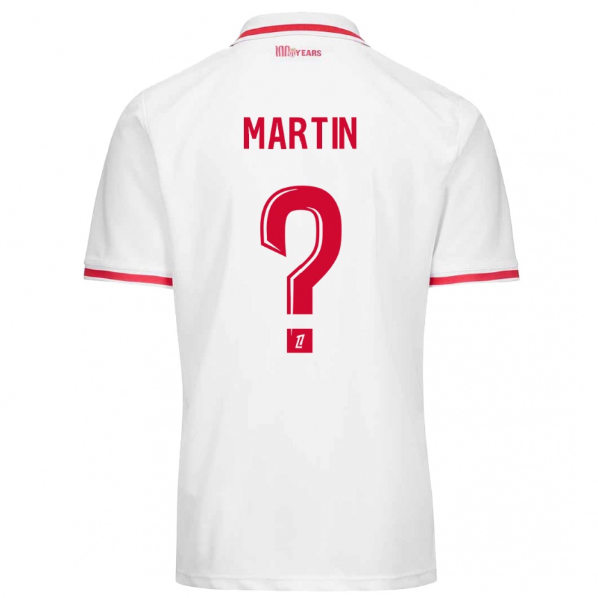 Vaikiškas Logan Martin #0 Balta Raudona Namų Marškinėliai 2024/25 T-Shirt