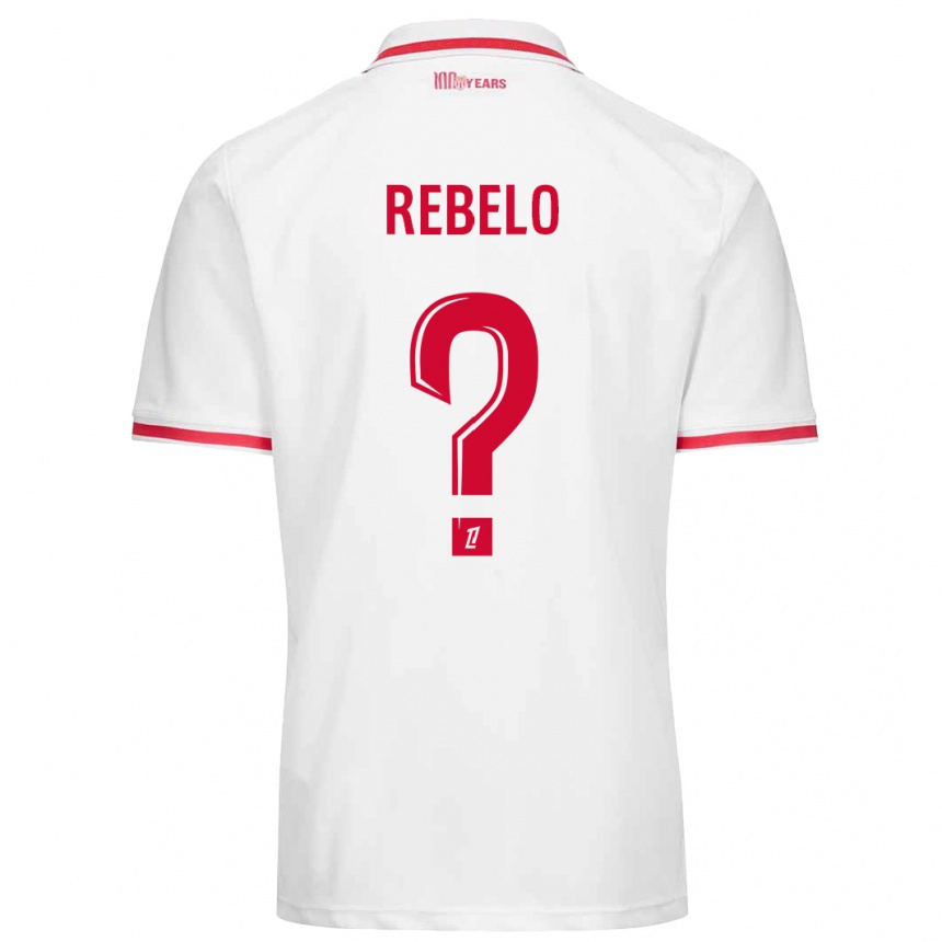 Vaikiškas Tiago Rebelo #0 Balta Raudona Namų Marškinėliai 2024/25 T-Shirt