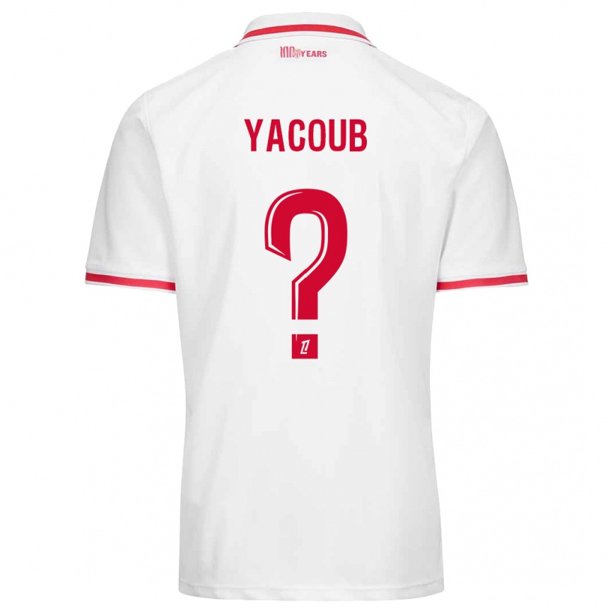 Vaikiškas Béchir Yacoub #0 Balta Raudona Namų Marškinėliai 2024/25 T-Shirt