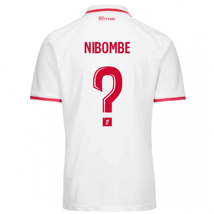 Vaikiškas Samuel Nibombe #0 Balta Raudona Namų Marškinėliai 2024/25 T-Shirt