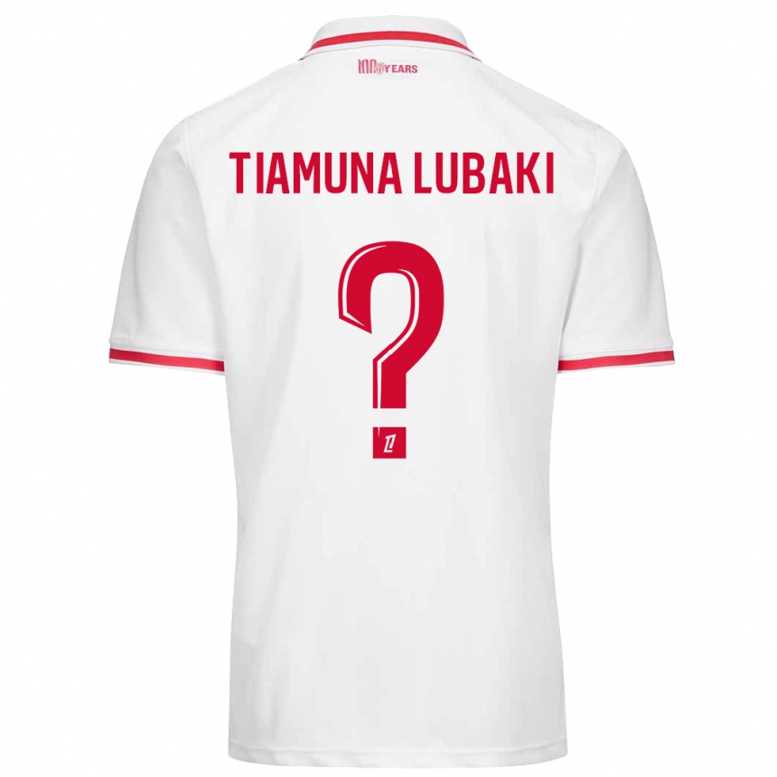 Vaikiškas Loïc Tiamuna Lubaki #0 Balta Raudona Namų Marškinėliai 2024/25 T-Shirt