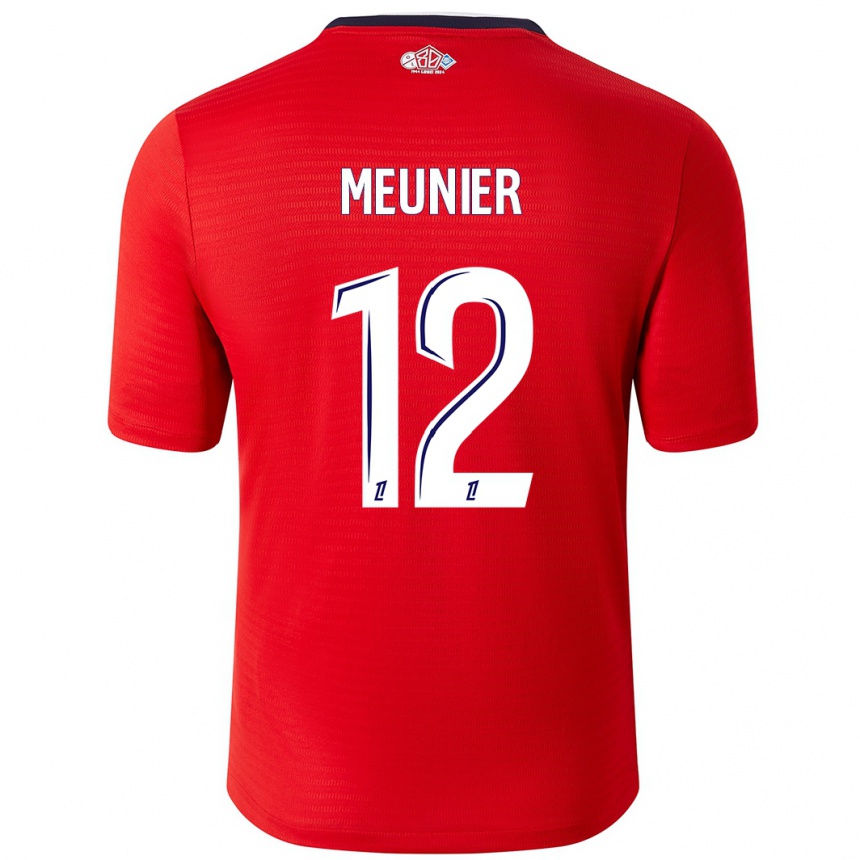 Vaikiškas Thomas Meunier #12 Raudona Balta Namų Marškinėliai 2024/25 T-Shirt