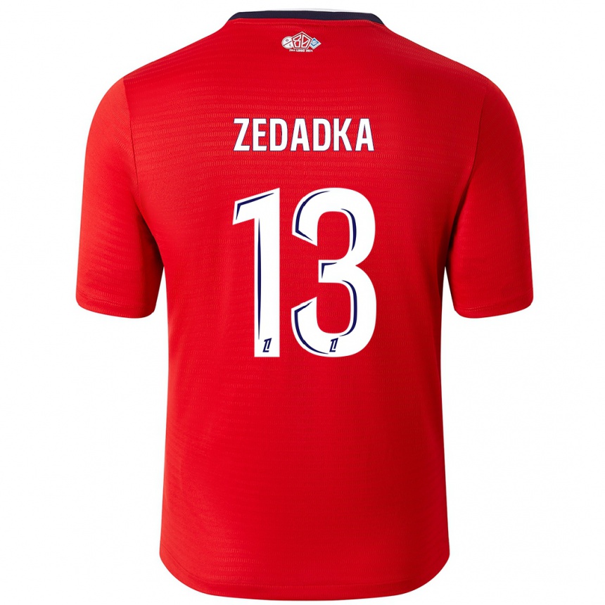 Vaikiškas Akim Zedadka #13 Raudona Balta Namų Marškinėliai 2024/25 T-Shirt