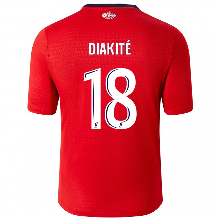 Vaikiškas Bafodé Diakité #18 Raudona Balta Namų Marškinėliai 2024/25 T-Shirt