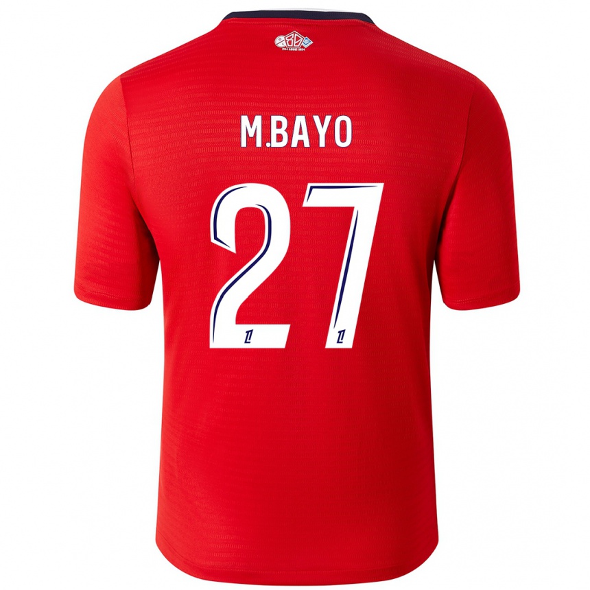 Vaikiškas Mohamed Bayo #27 Raudona Balta Namų Marškinėliai 2024/25 T-Shirt