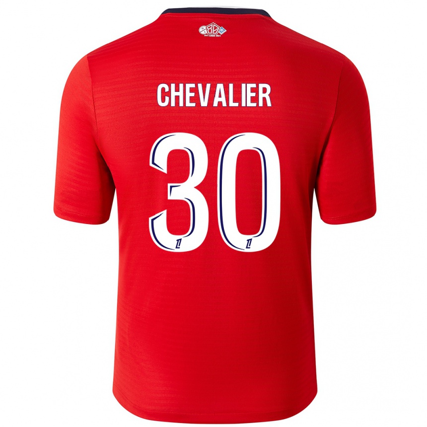 Vaikiškas Lucas Chevalier #30 Raudona Balta Namų Marškinėliai 2024/25 T-Shirt