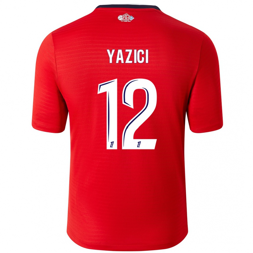 Vaikiškas Yusuf Yazici #12 Raudona Balta Namų Marškinėliai 2024/25 T-Shirt