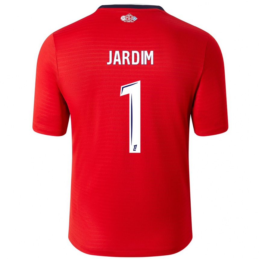 Vaikiškas Leo Jardim #1 Raudona Balta Namų Marškinėliai 2024/25 T-Shirt