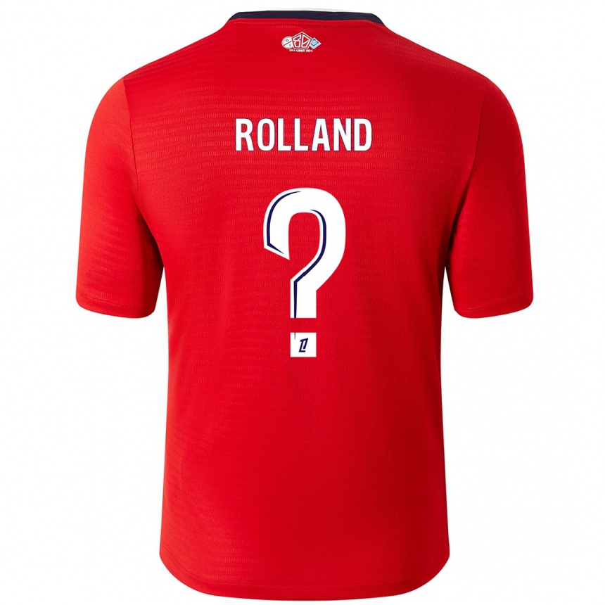 Vaikiškas Baptiste Rolland #0 Raudona Balta Namų Marškinėliai 2024/25 T-Shirt