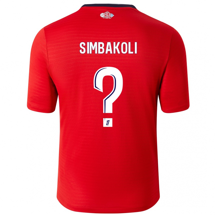 Vaikiškas Mamadou Simbakoli #0 Raudona Balta Namų Marškinėliai 2024/25 T-Shirt