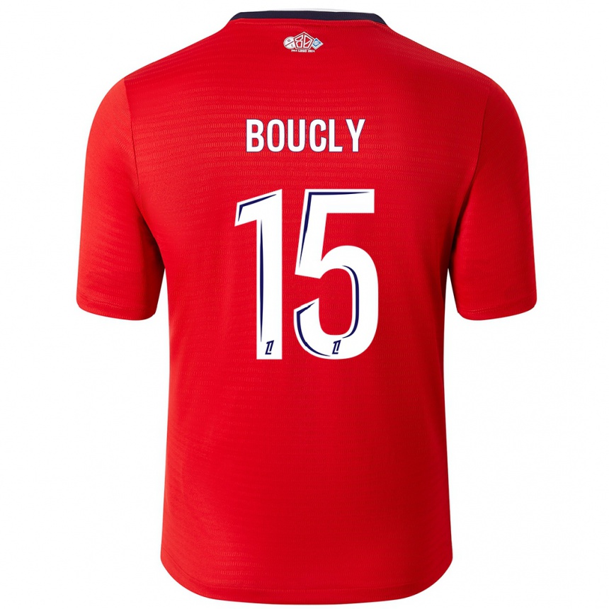 Vaikiškas Maite Boucly #15 Raudona Balta Namų Marškinėliai 2024/25 T-Shirt