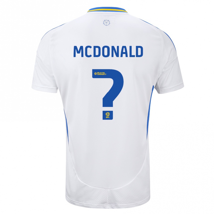 Vaikiškas Josh Mcdonald #0 Balta Mėlyna Namų Marškinėliai 2024/25 T-Shirt