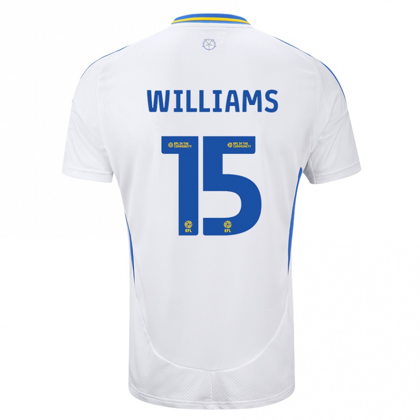 Vaikiškas Paige Williams #15 Balta Mėlyna Namų Marškinėliai 2024/25 T-Shirt