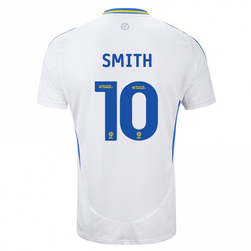 Vaikiškas Kathryn Smith #10 Balta Mėlyna Namų Marškinėliai 2024/25 T-Shirt