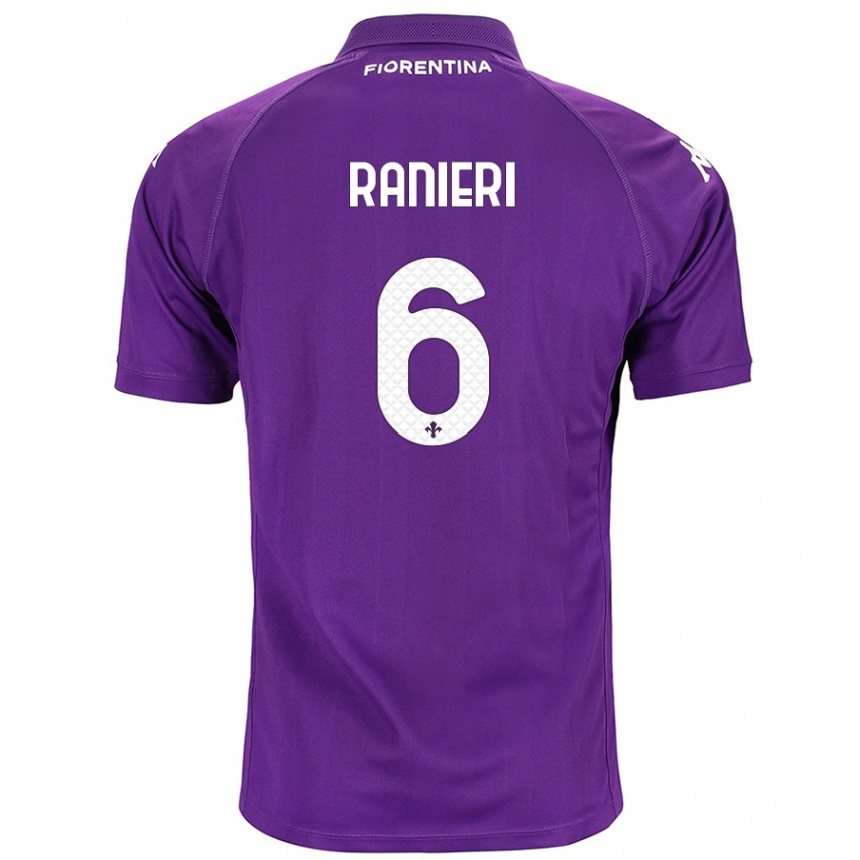 Vaikiškas Luca Ranieri #6 Violetinė Namų Marškinėliai 2024/25 T-Shirt