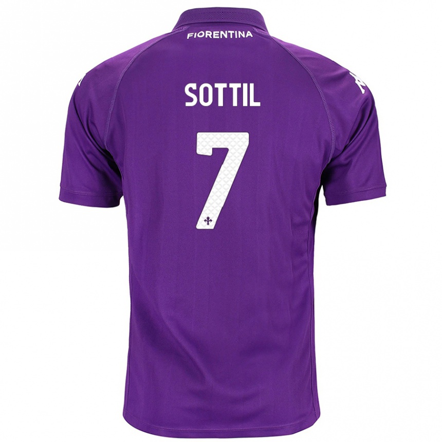 Vaikiškas Riccardo Sottil #7 Violetinė Namų Marškinėliai 2024/25 T-Shirt