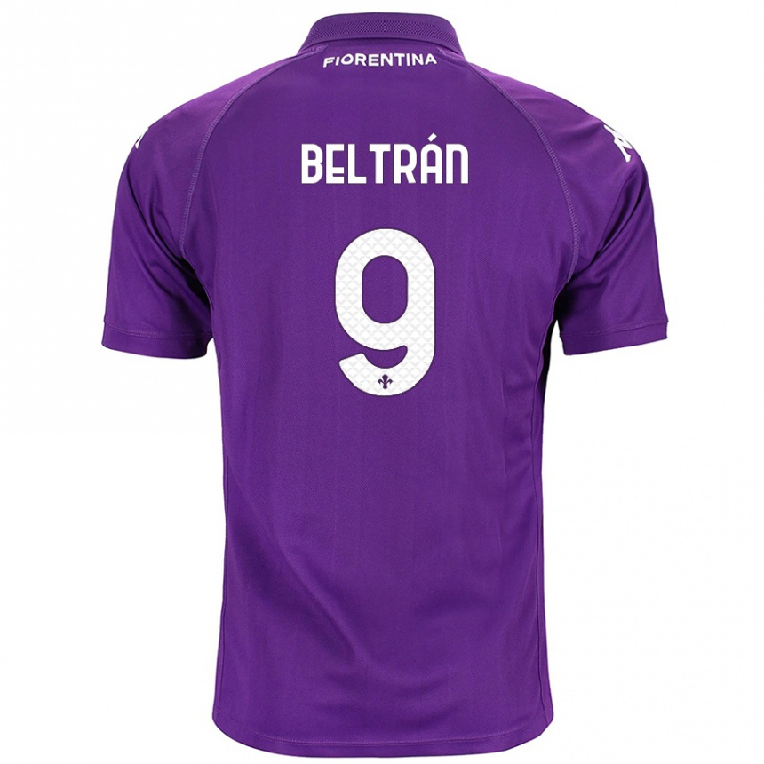 Vaikiškas Lucas Beltrán #9 Violetinė Namų Marškinėliai 2024/25 T-Shirt