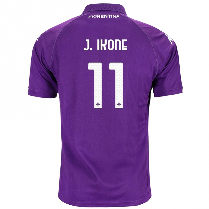 Vaikiškas Jonathan Ikoné #11 Violetinė Namų Marškinėliai 2024/25 T-Shirt