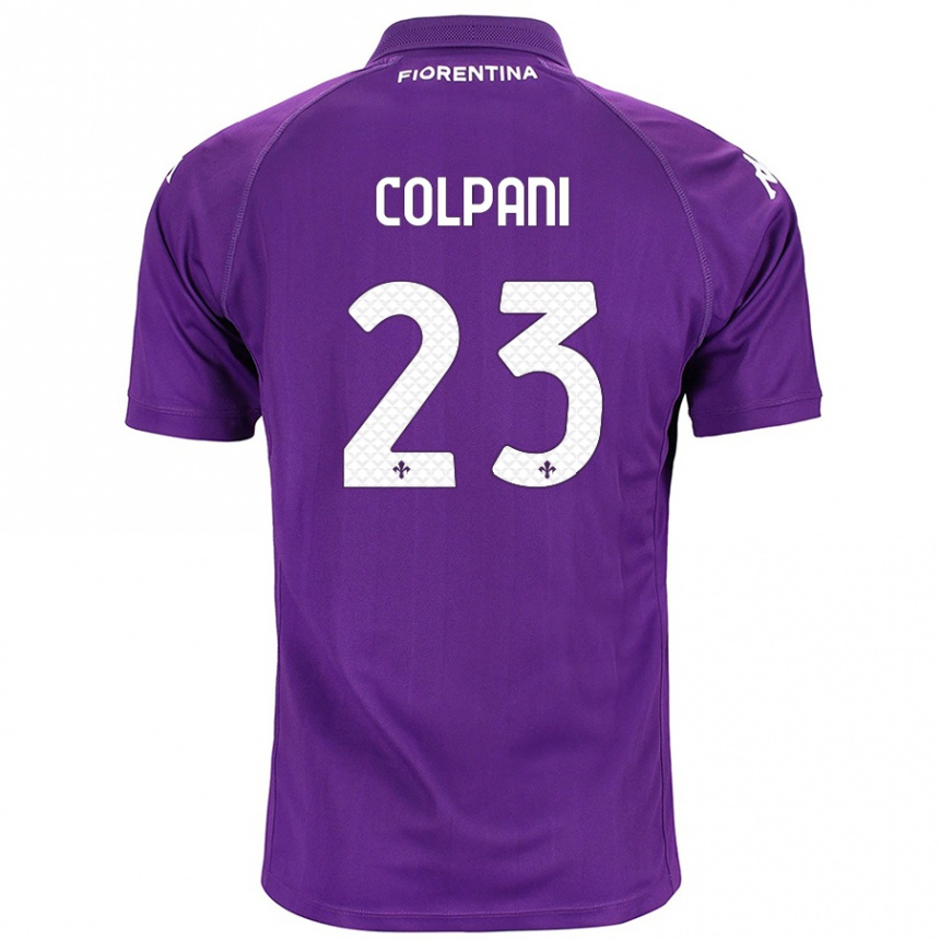 Vaikiškas Andrea Colpani #23 Violetinė Namų Marškinėliai 2024/25 T-Shirt