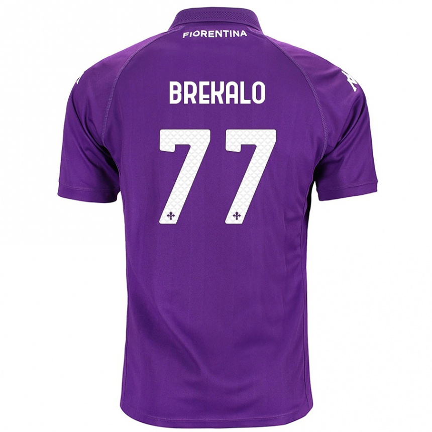 Vaikiškas Josip Brekalo #77 Violetinė Namų Marškinėliai 2024/25 T-Shirt