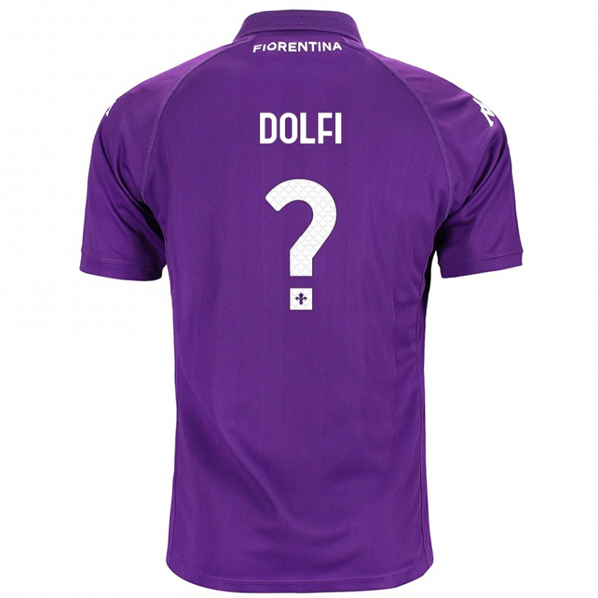 Vaikiškas Brando Dolfi #0 Violetinė Namų Marškinėliai 2024/25 T-Shirt