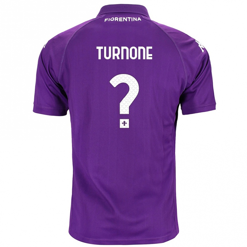 Vaikiškas Niccolò Turnone #0 Violetinė Namų Marškinėliai 2024/25 T-Shirt