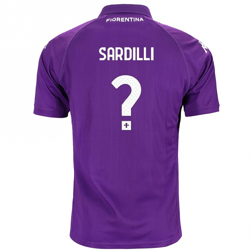 Vaikiškas Davide Sardilli #0 Violetinė Namų Marškinėliai 2024/25 T-Shirt