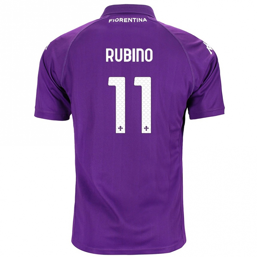 Vaikiškas Tommaso Rubino #11 Violetinė Namų Marškinėliai 2024/25 T-Shirt