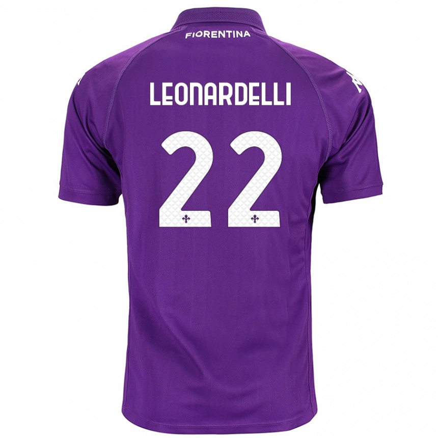 Vaikiškas Pietro Leonardelli #22 Violetinė Namų Marškinėliai 2024/25 T-Shirt