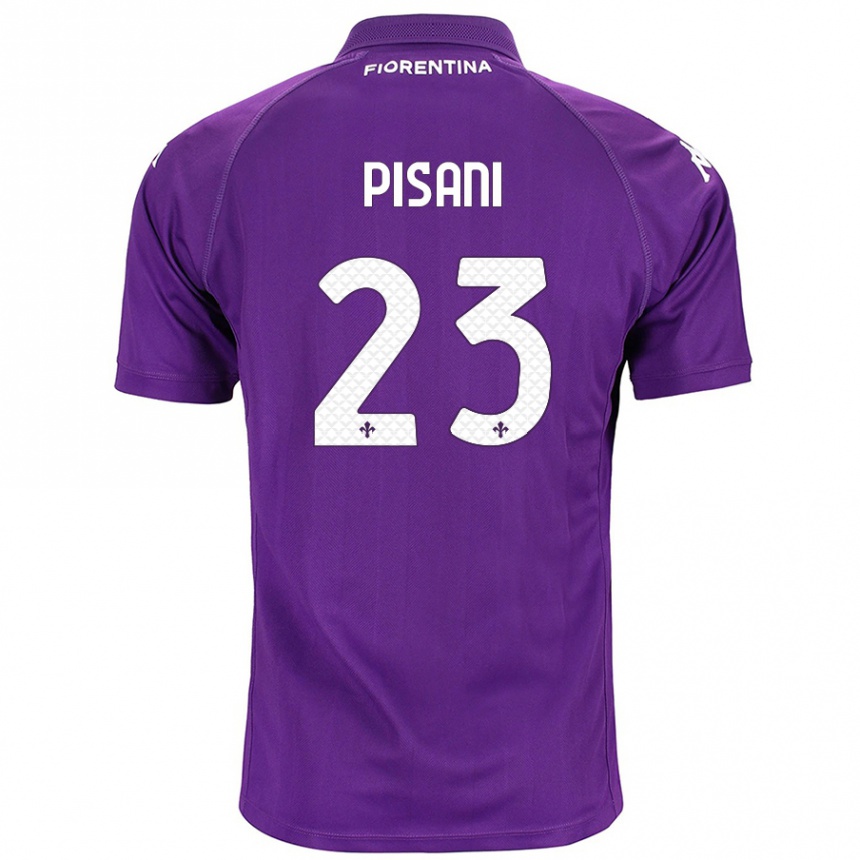 Vaikiškas Diego Pisani #23 Violetinė Namų Marškinėliai 2024/25 T-Shirt