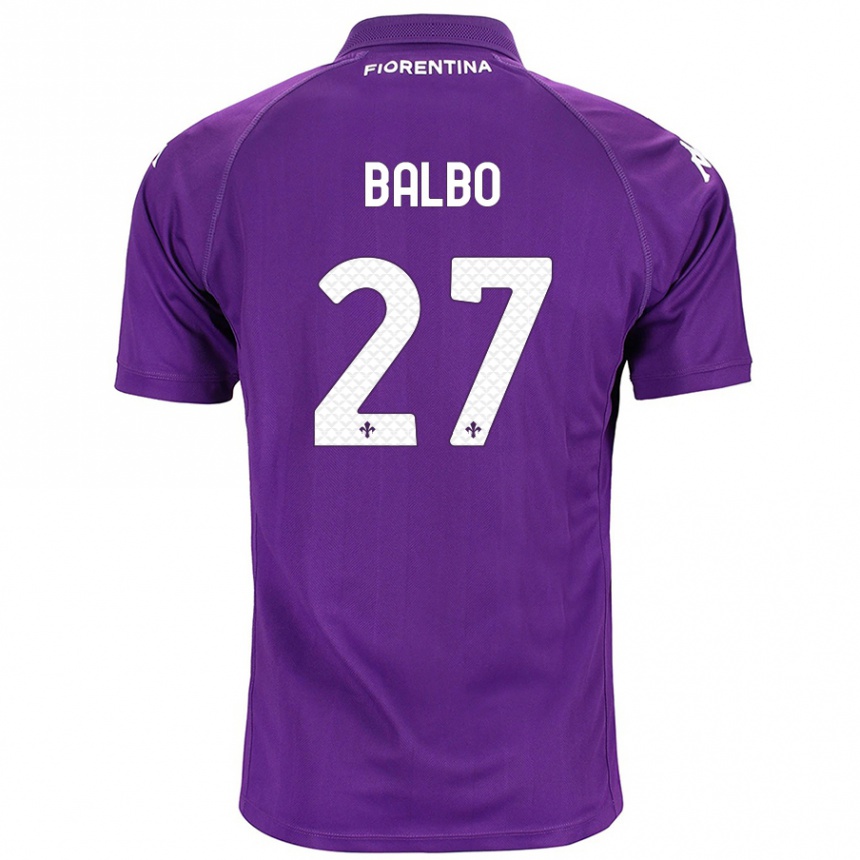 Vaikiškas Luis Balbo #27 Violetinė Namų Marškinėliai 2024/25 T-Shirt