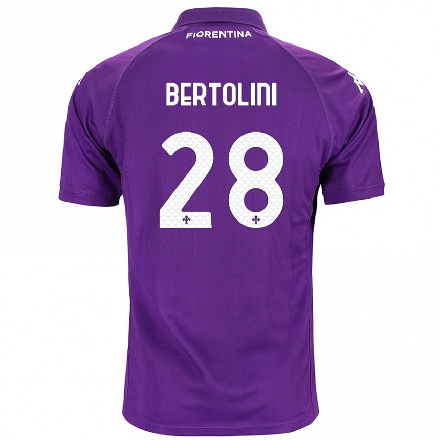 Vaikiškas Gabriele Bertolini #28 Violetinė Namų Marškinėliai 2024/25 T-Shirt