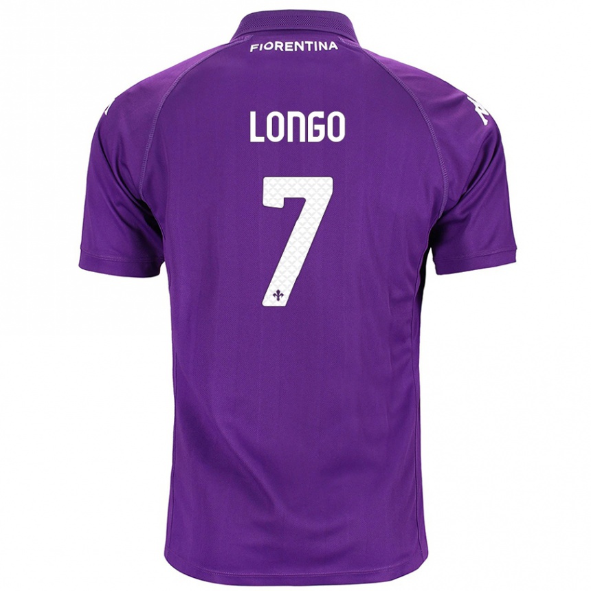 Vaikiškas Miriam Longo #7 Violetinė Namų Marškinėliai 2024/25 T-Shirt