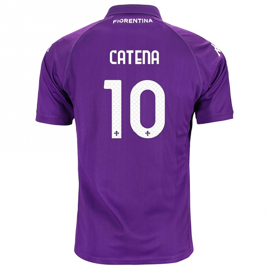 Vaikiškas Michaela Catena #10 Violetinė Namų Marškinėliai 2024/25 T-Shirt