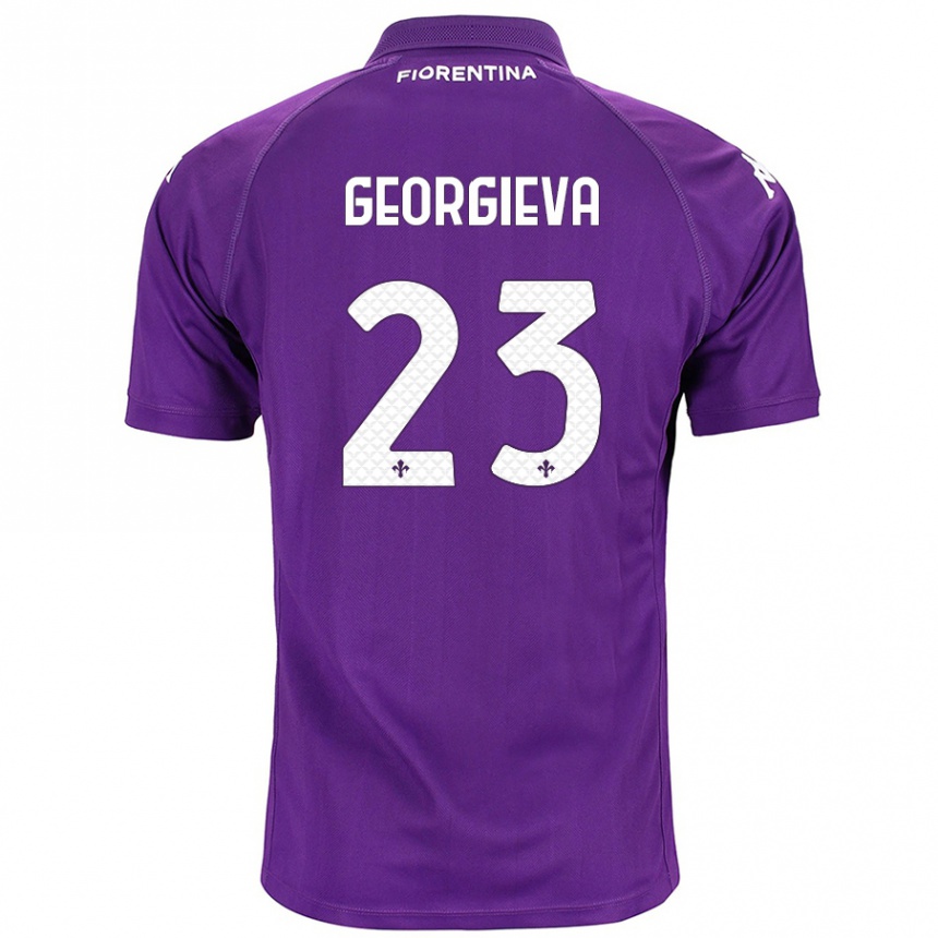 Vaikiškas Marina Georgieva #23 Violetinė Namų Marškinėliai 2024/25 T-Shirt