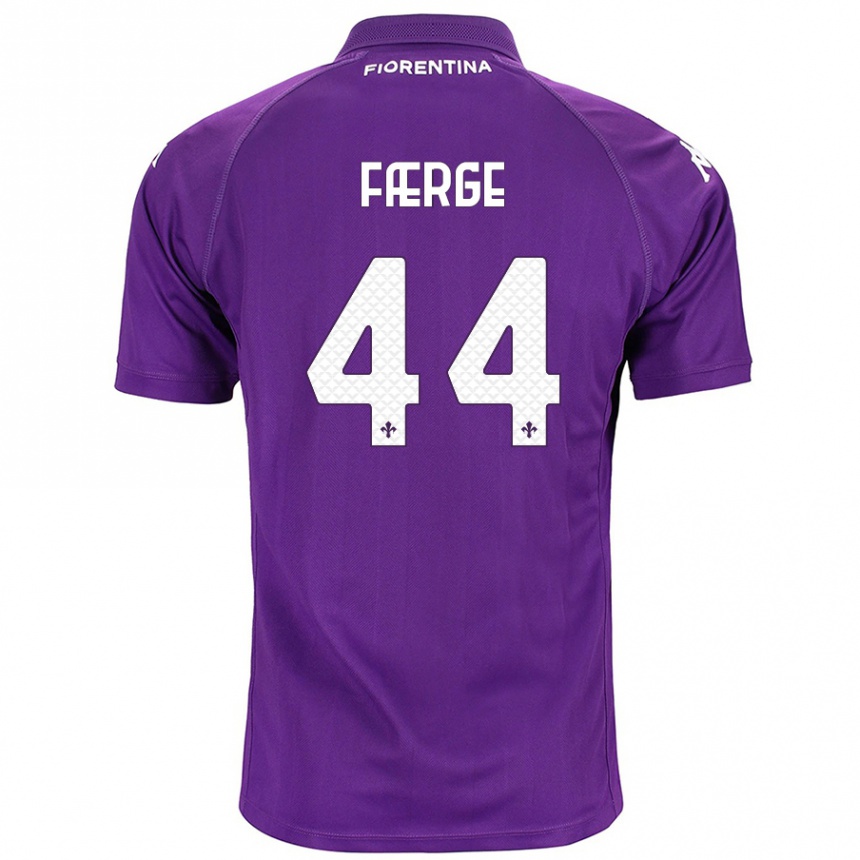 Vaikiškas Emma Færge #44 Violetinė Namų Marškinėliai 2024/25 T-Shirt