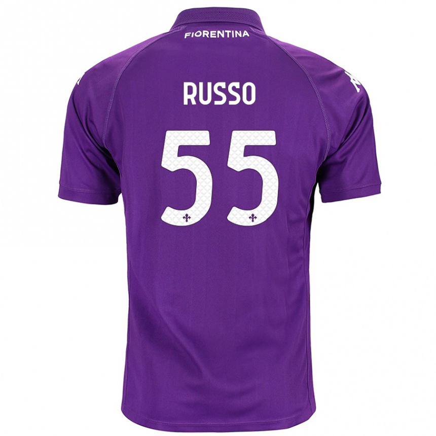 Vaikiškas Federica Russo #55 Violetinė Namų Marškinėliai 2024/25 T-Shirt