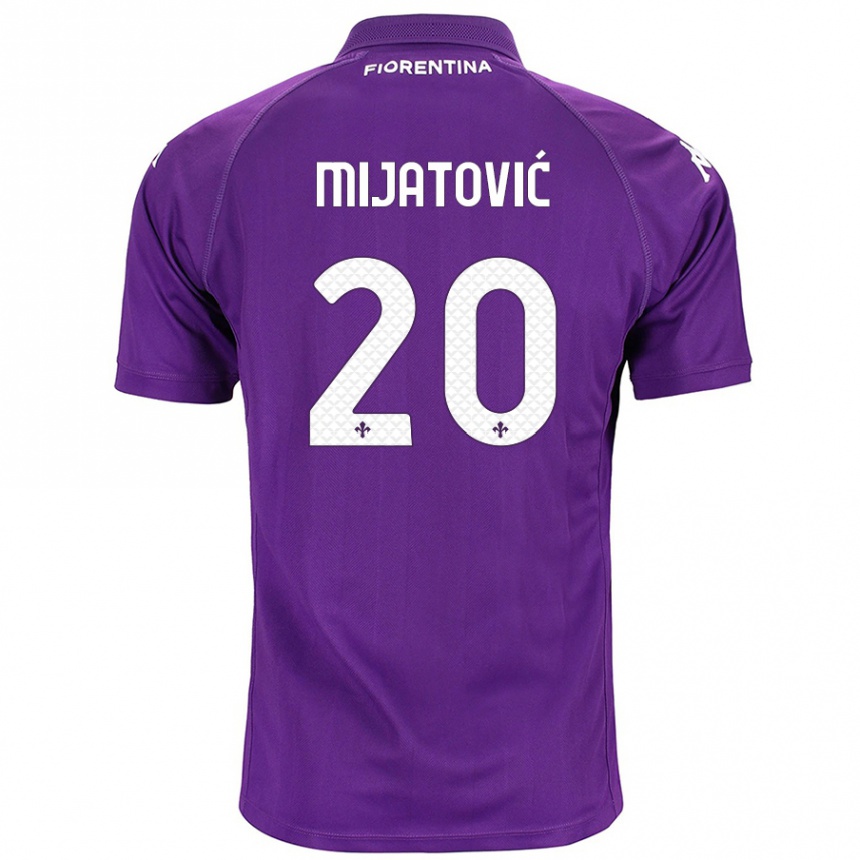 Vaikiškas Milica Mijatović #20 Violetinė Namų Marškinėliai 2024/25 T-Shirt